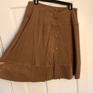 Faux suede skirt